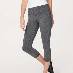 Lululemon Wunder Under Crop (High-Rise) women's leggings *Luxtreme 21" Heathered
